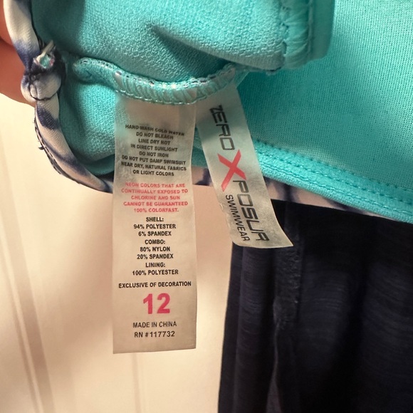 ZeroXposur Tankini Bathing Suit Top Large 12 - Picture 4 of 4